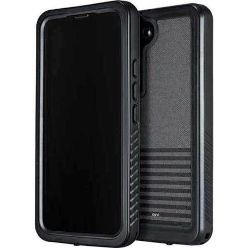 Black and Grey Stripes Galaxy S24 Waterproof Case